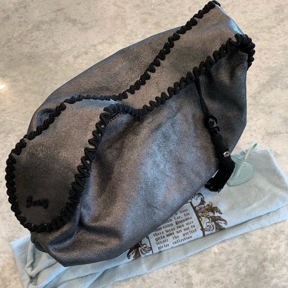 Juicy Couture metallic leather embroidered purse